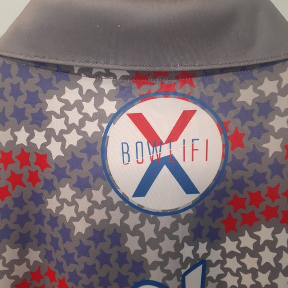 Bowlifi Men's XL Customized Bowling Button Polo - Picture 7 of 13